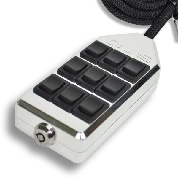 Chrome 9-Switch Rocker Switch Box Chrome 9-Switch Rocker Switch Box